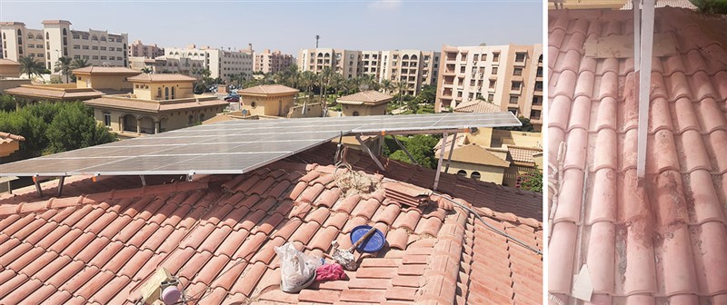 الطاقة الشمسية علي السقف المائل